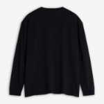 Maison Kitsune Men Bold Fox Head Patch Comfort Long Sleeves Tee Shirt - Black
