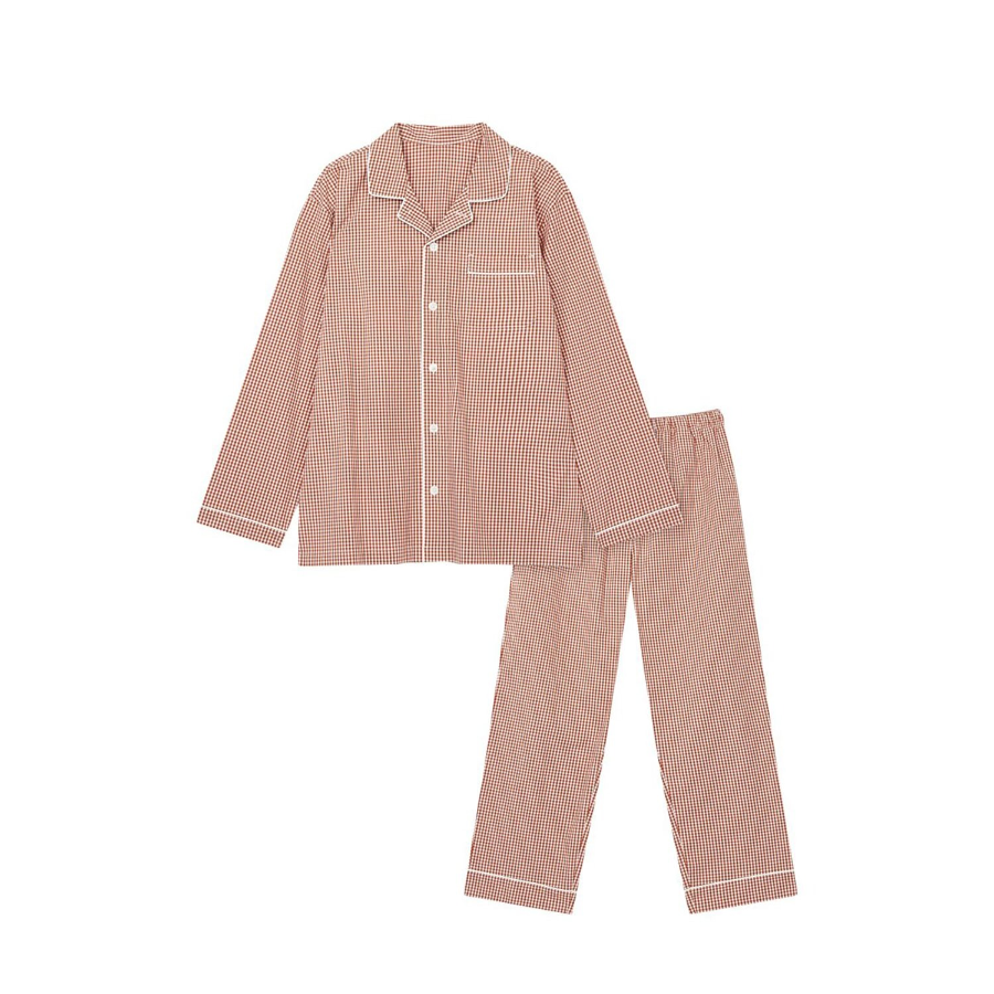 JAJU Cotton Stretch Pajama Set –  Orange