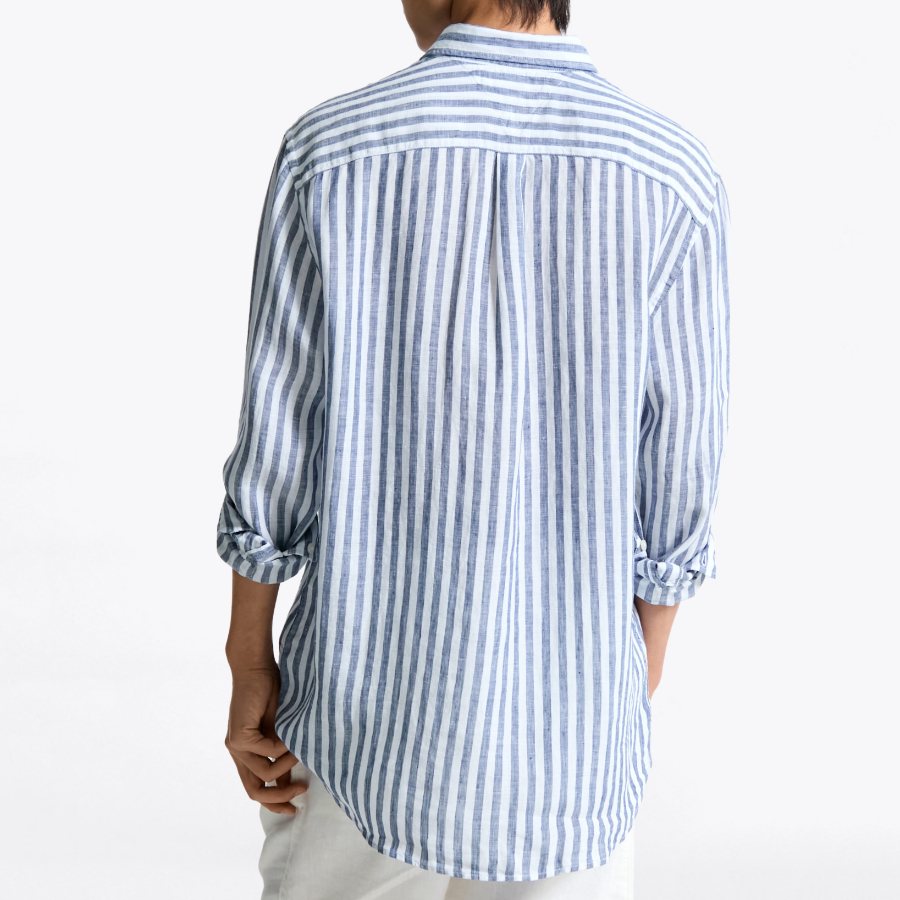 TOMMY HILFIGER [Official Headquarters] [Regular fit] Striped Linen Shirt (T12F1WSH170MT10A5)