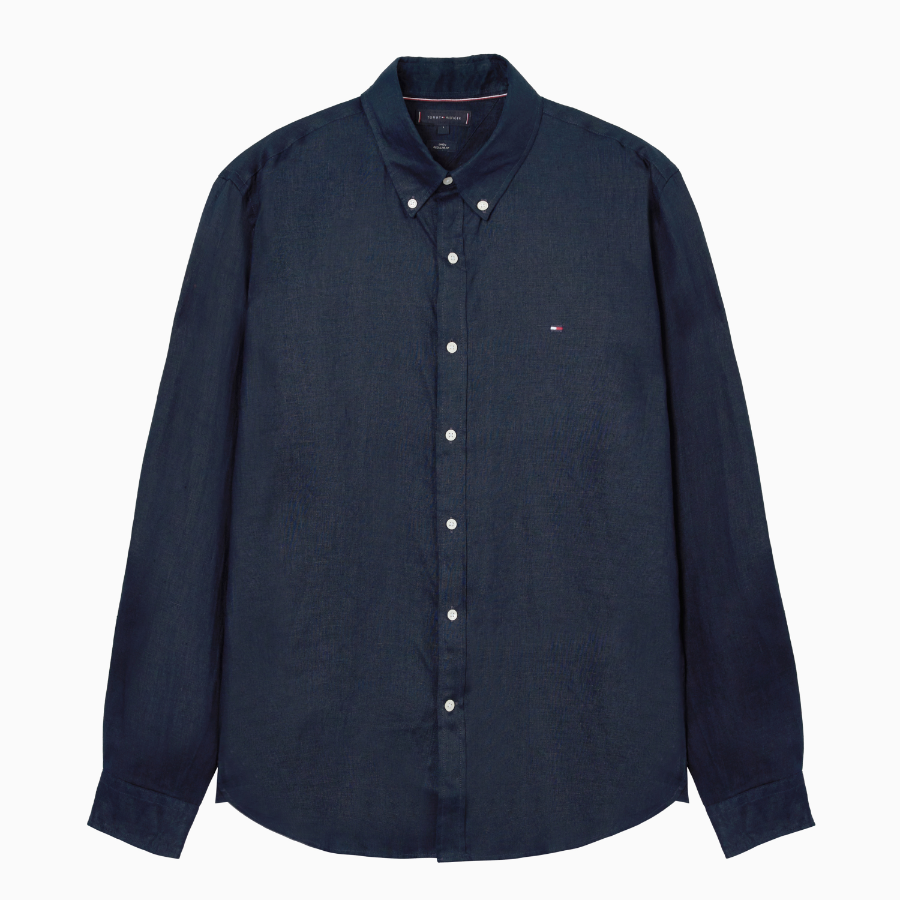 TOMMY HILFIGER [Official Headquarters] [Asian regular fit] Premium Linen Shirt (T12F1WSH150MT2DW5)