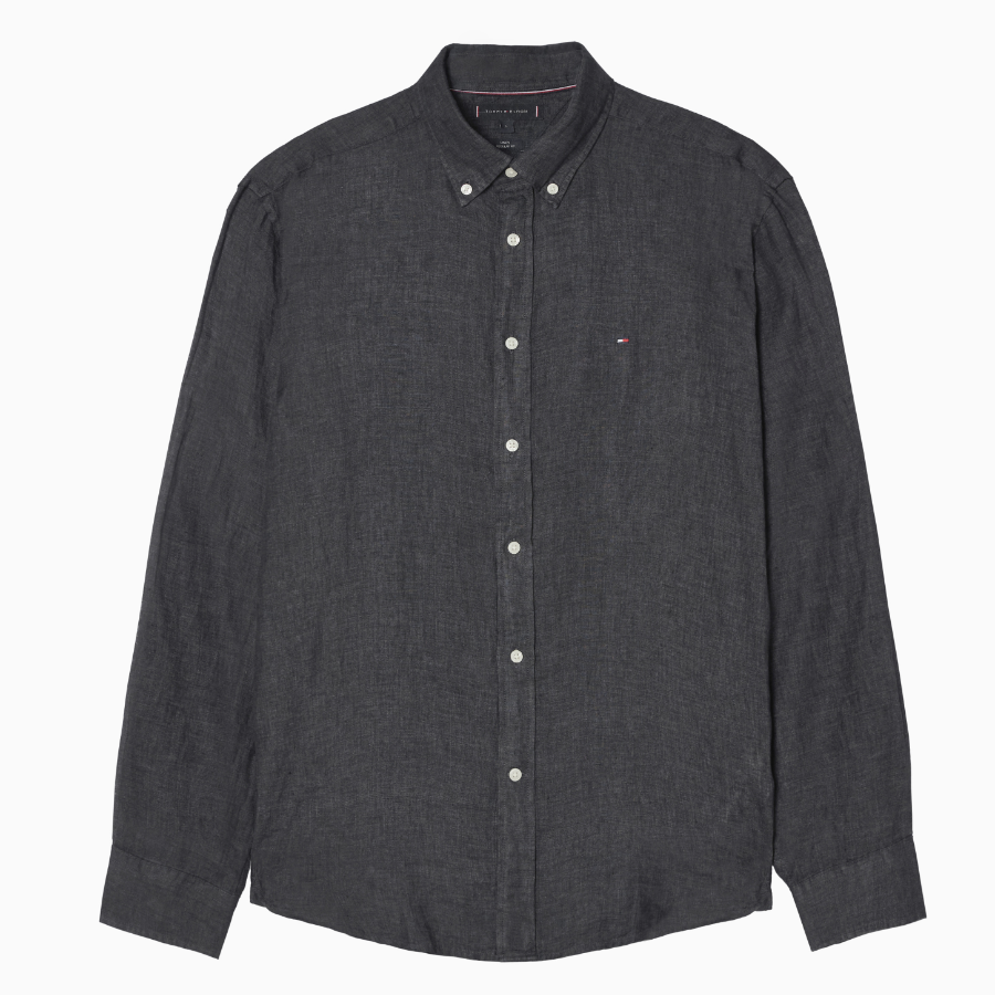TOMMY HILFIGER [Official Headquarters] [Regular fit] Pigment Dyed Linen Shirt (T12F1WSH160MT1BDS)