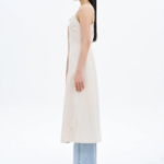 8 seconds Linen Sleeveless Dress — Beige