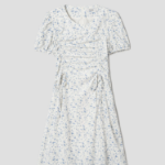 8 seconds Printed Short Sleeve Dress — Ivory