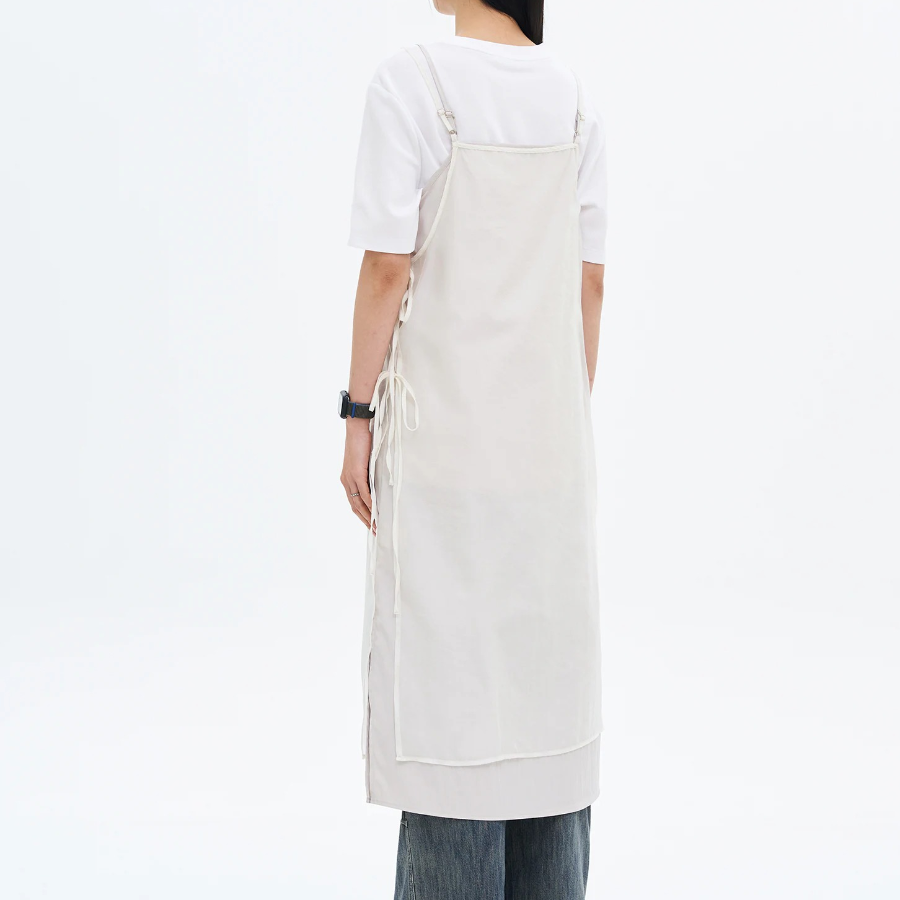 8 seconds Sheer Layered Dress — Ivory