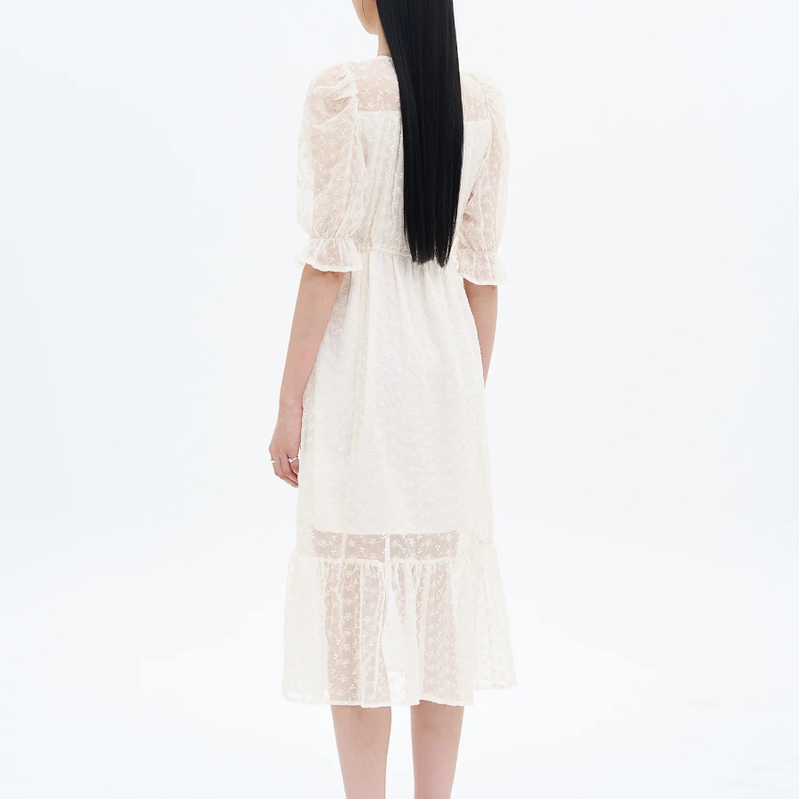 8 seconds Lace Long Dress — Ivory