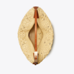 TORY BURCH T Monogram Raffia Balloon Bag – Natural