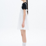 8 seconds Back Ribbon Mini Dress — White