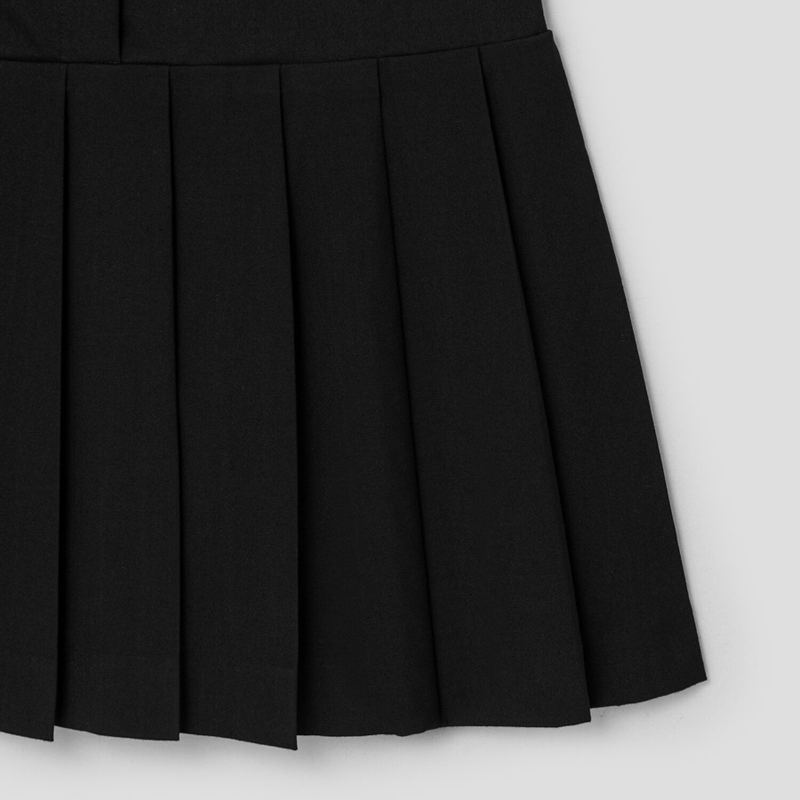 8 seconds Pleats Mini Dress — Black