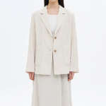 8 seconds Linen Long Sleeve Jacket — Beige