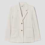 8 seconds Linen Long Sleeve Jacket — Beige