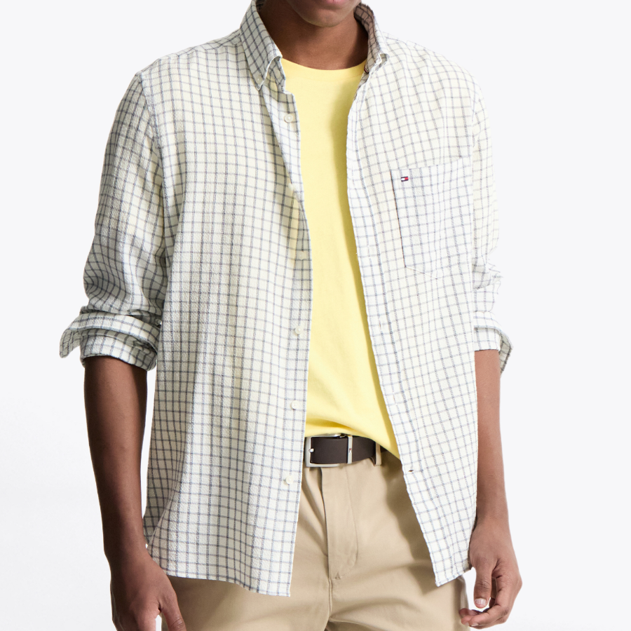 TOMMY HILFIGER Texture Grid Check Shirt T12F0WSH090MT10K4
