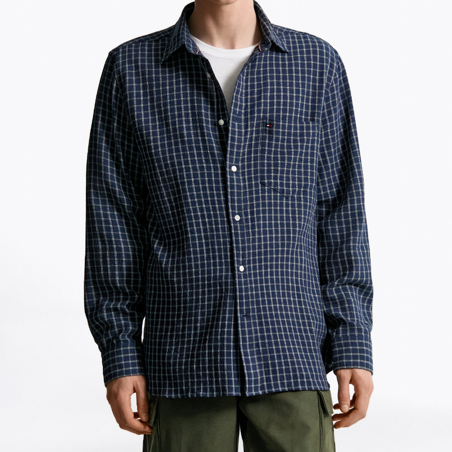 TOMMY HILFIGER Texture Grid Check Shirt T12F0WSH090MT10MS