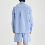 JAJU Firm Crisp Full-Banding Half Pants – Light Blue