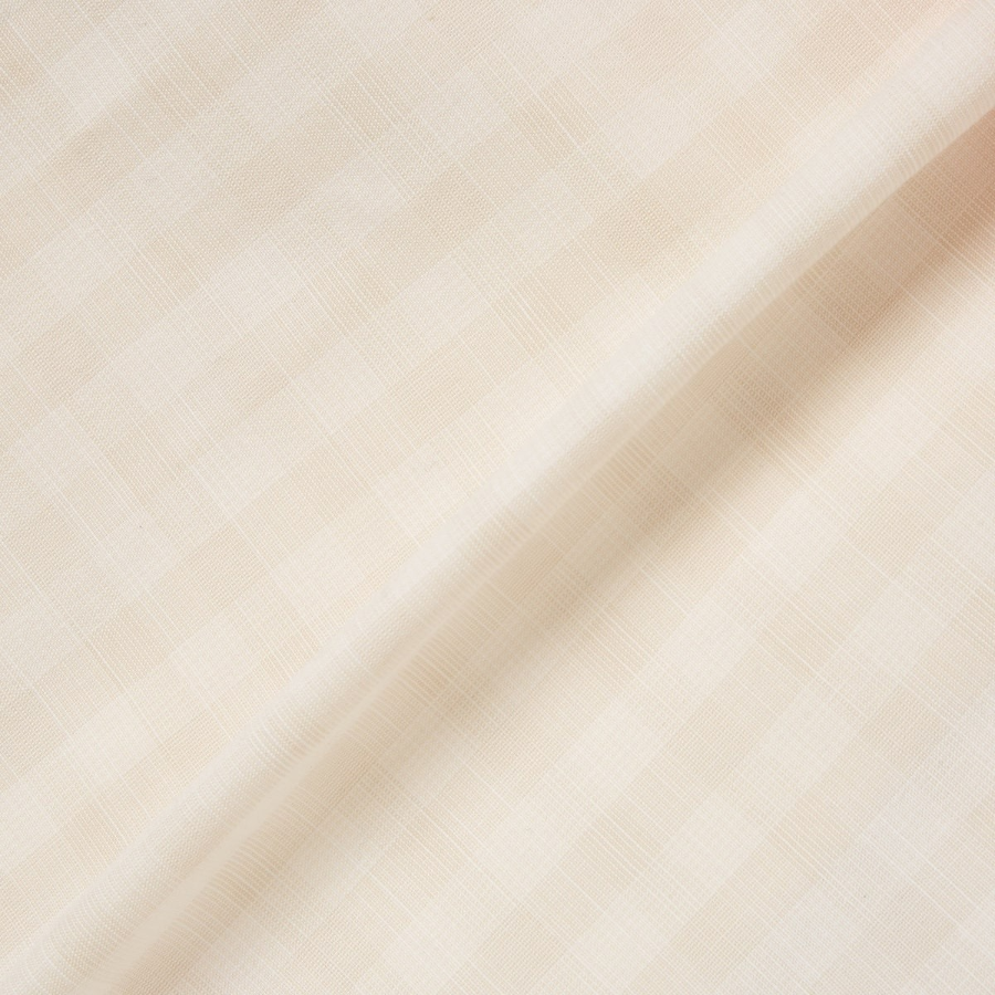 JAJU Cotton Check Tuck Half Pants – Ivory