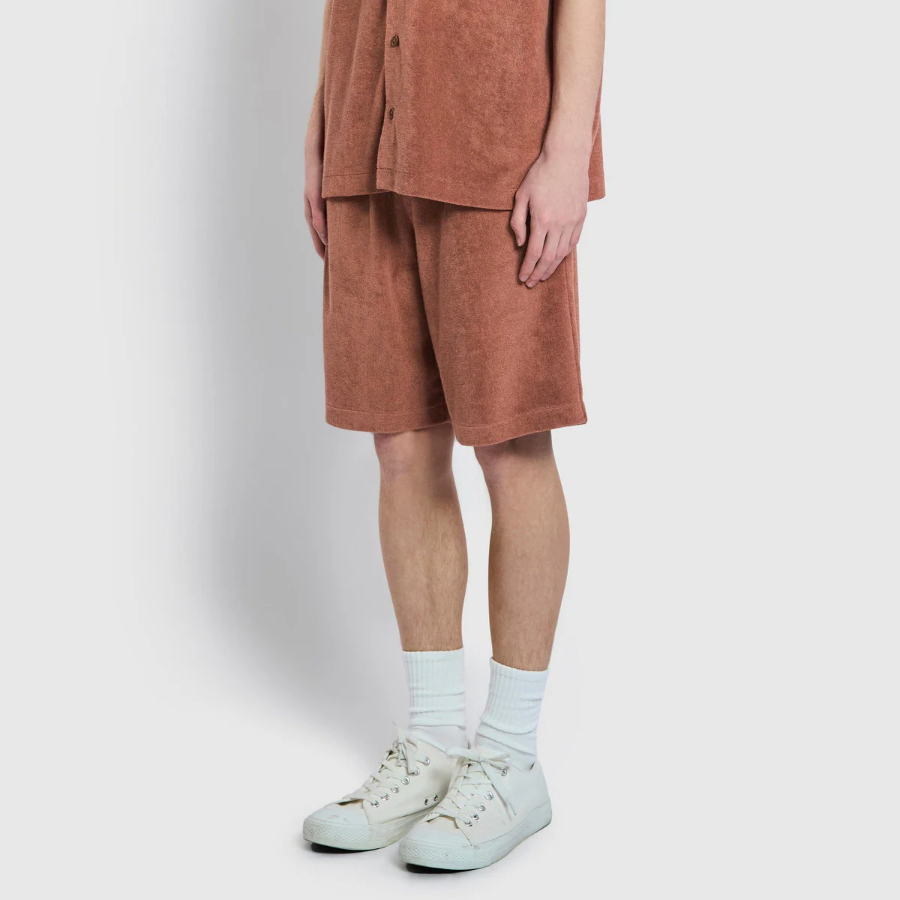 JAJU Terry Half Pants – Brick