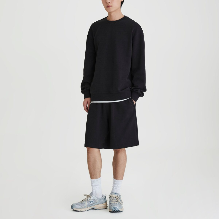 JAJU Sweat Half Pants – Black