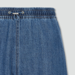 JAJU Washed Denim Half Pants – Blue