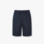 JAJU Linen Blended Banding Half Pants – Navy