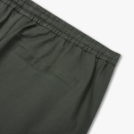 JAJU Linen Blended Banding Half Pants – Khaki
