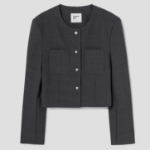 8 seconds Round-Neck Jacket – Ash