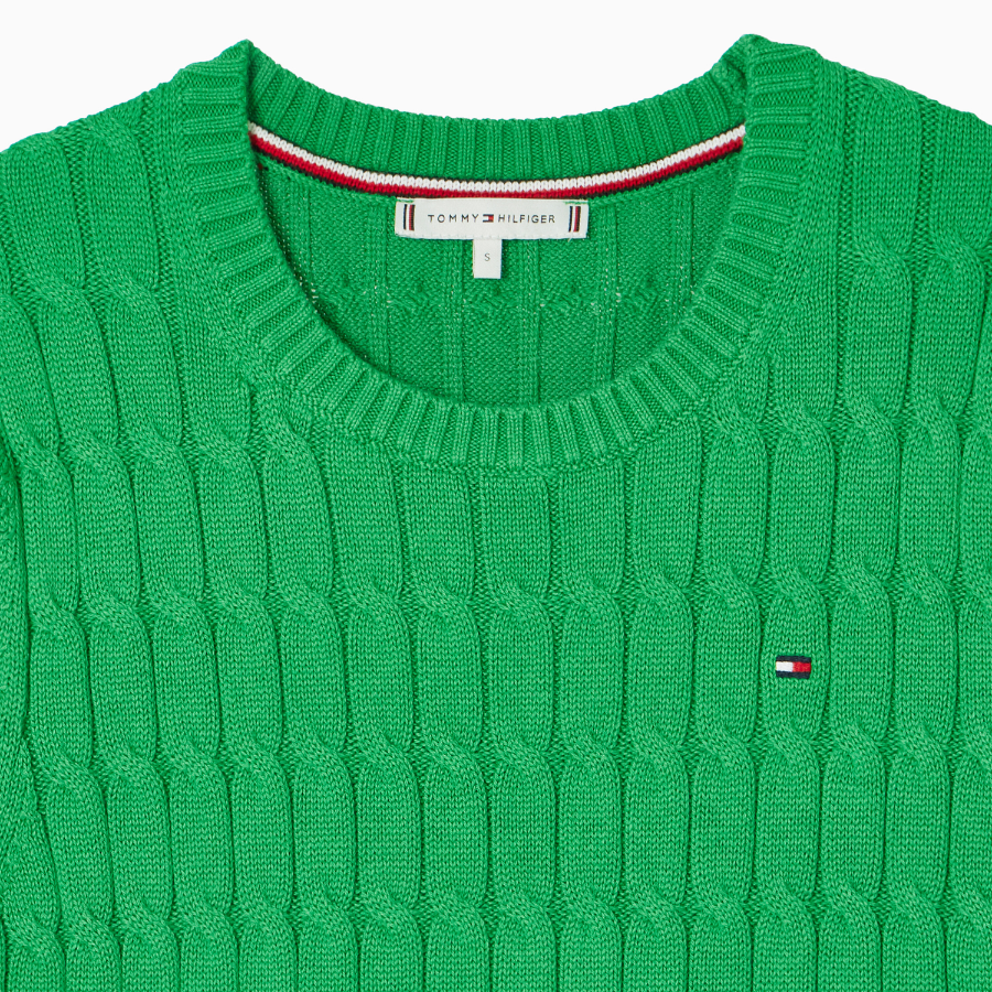 TOMMY HILFIGER Slim Cable Knit Short-Sleeve Sweater