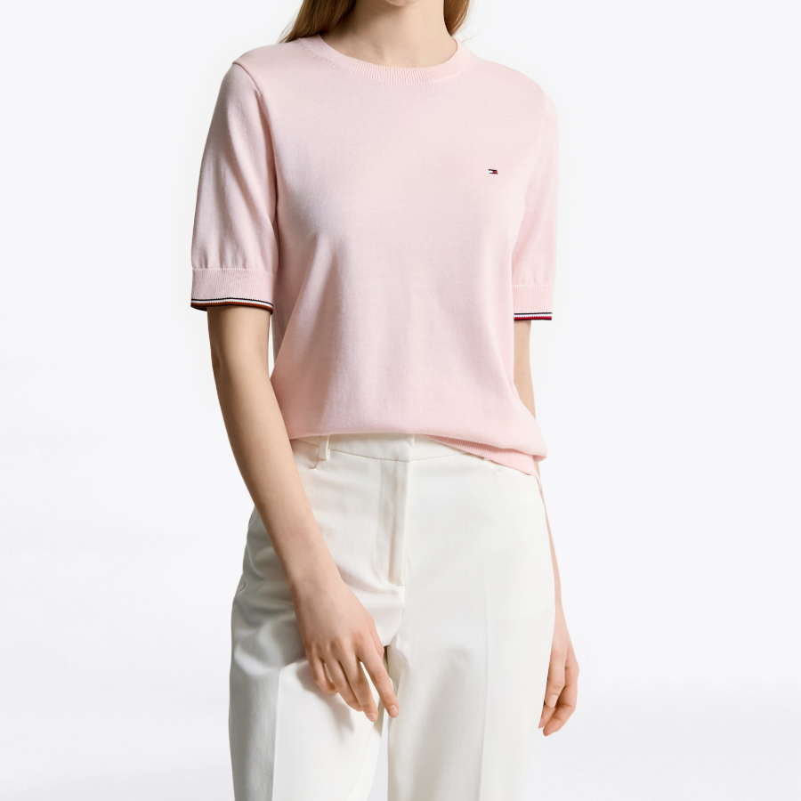 TOMMY HILFIGER [Official Headquarters] Cotton Crewneck Stitch Sweater
