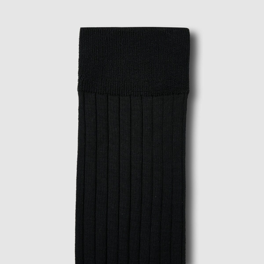 JAJU Silket Long Socks – Black