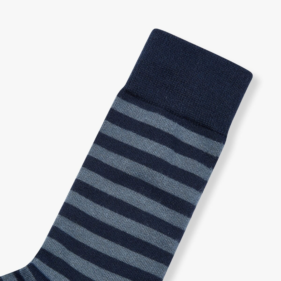 JAJU Wool Blended Pattern Socks – Dark Blue