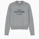 TOMMY HILFIGER [Official Headquarters] Logo Crew Neck Sweater