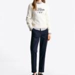 TOMMY HILFIGER [Official Headquarters] Logo Crew Neck Sweater
