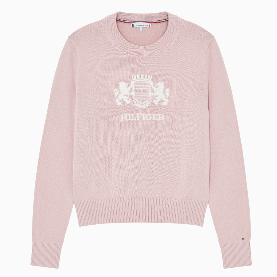 TOMMY HILFIGER [Official Headquarters] Logo Crew Neck Sweater