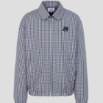 Maison Kitsune Men Elasticated Zipped Blouson - Slate Grey Check