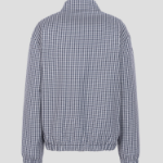 Maison Kitsune Men Elasticated Zipped Blouson - Slate Grey Check
