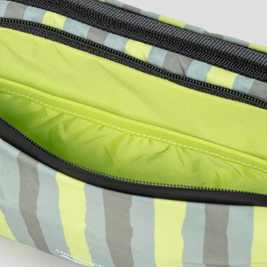 Maison Kitsune Unisex Maison Kitsune X Topologie Striped Bottle Bag - Vert-De-Gris/Citron Vert Print