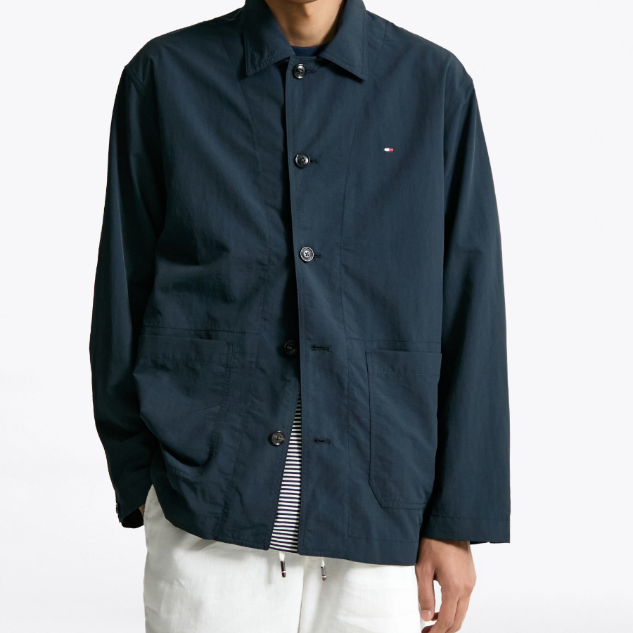 8 seconds Twill Cotton High Neck Jumper — Light Grey
