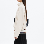 8 seconds Twill Cotton High Neck Jumper — Ivory