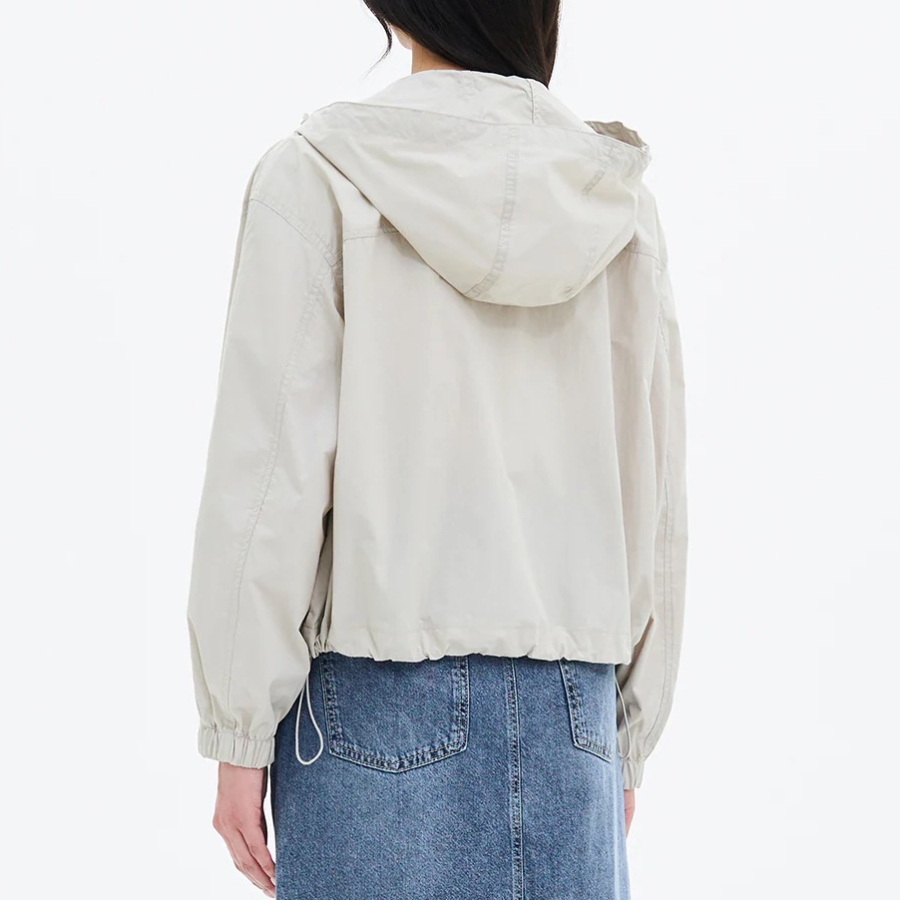 8 seconds Cotton Nylon Short Hood Jumper — Light Grey