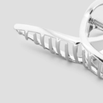 8 seconds Silver Round Claw Clip — Silver