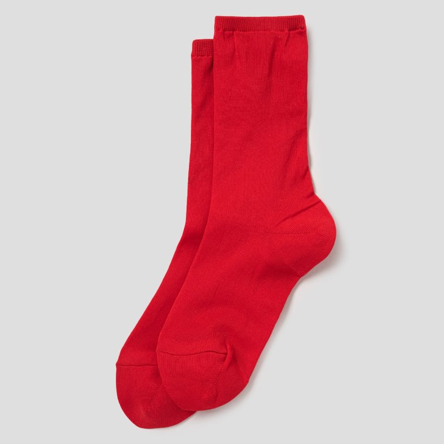 8 seconds Sheer Basic Socks — Red