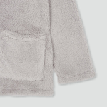 JAJU Microfiber Flat Collar Pajama Shirt – Grey
