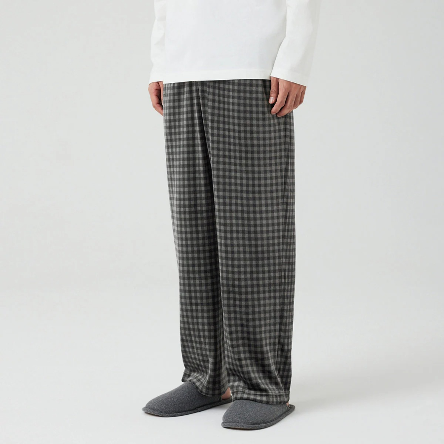 JAJU Flannel Pajama Pants – Dark Grey Check