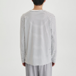 JAJU Smart Cotton Round Neck Long Sleeve Lounge T-Shirt – Off White