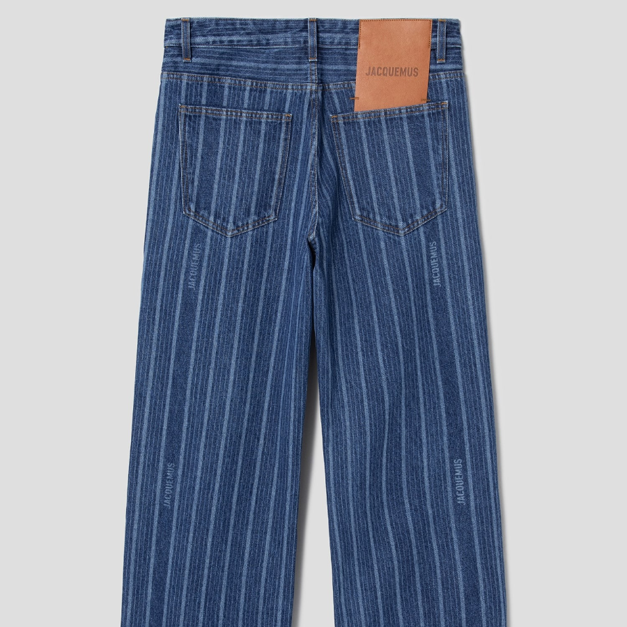 JACQUEMUS (Men) Le De Nîmes Large - Print Blue Stripe