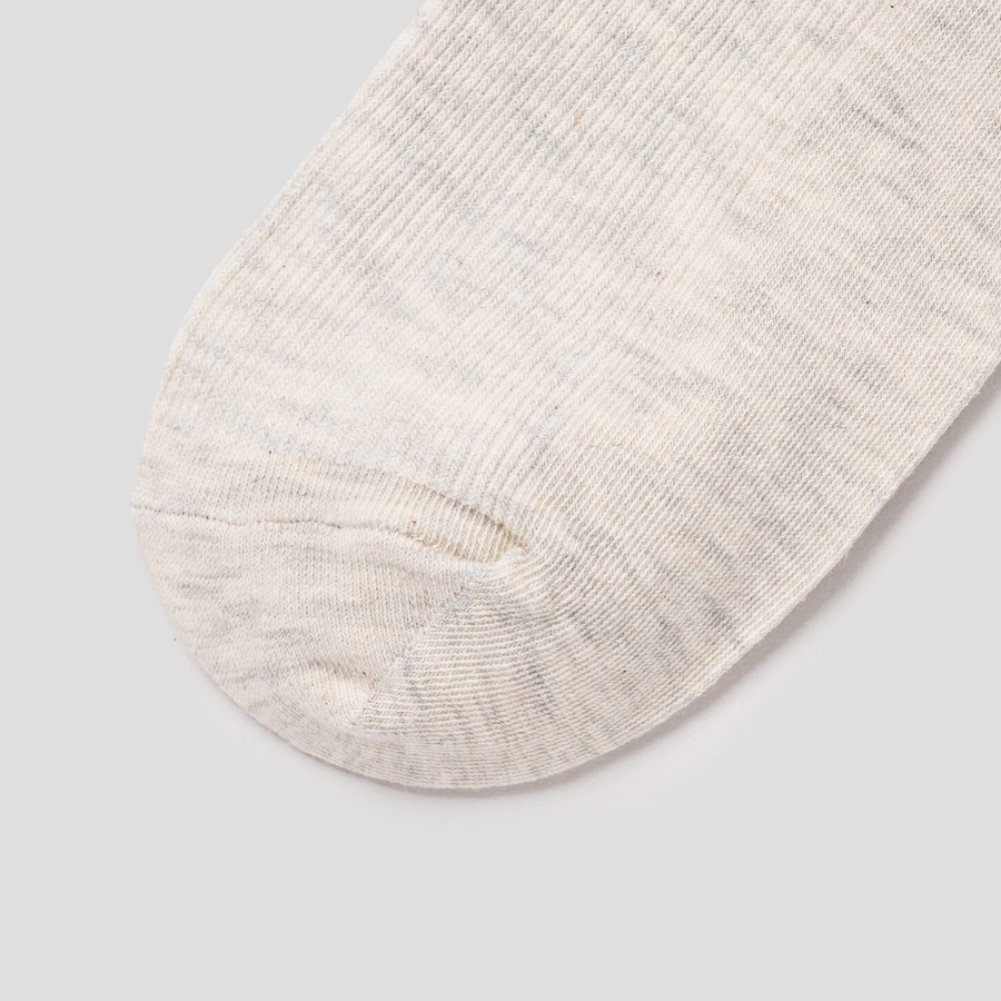 8 seconds Melange Ribbed Socks — Ivory