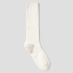 8 seconds Wool Blend Wide Ribbed Socks — Ivory