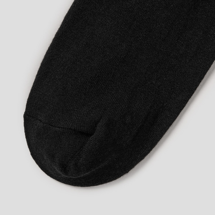 8 seconds Bear Embroidery Point Socks — Black