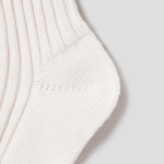 8 seconds Color-Block Thick Ribbed Socks — Ivory