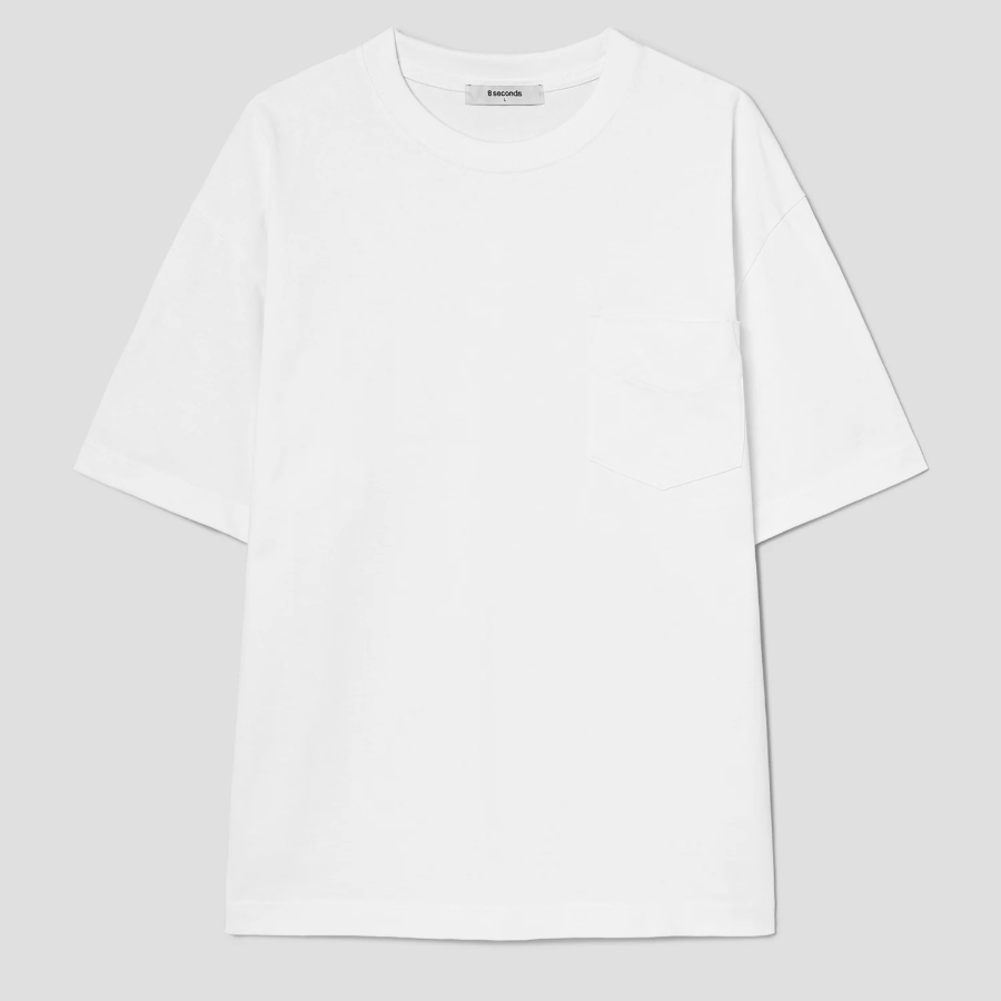 8 seconds Heavy Cotton Oversized T-shirt — White