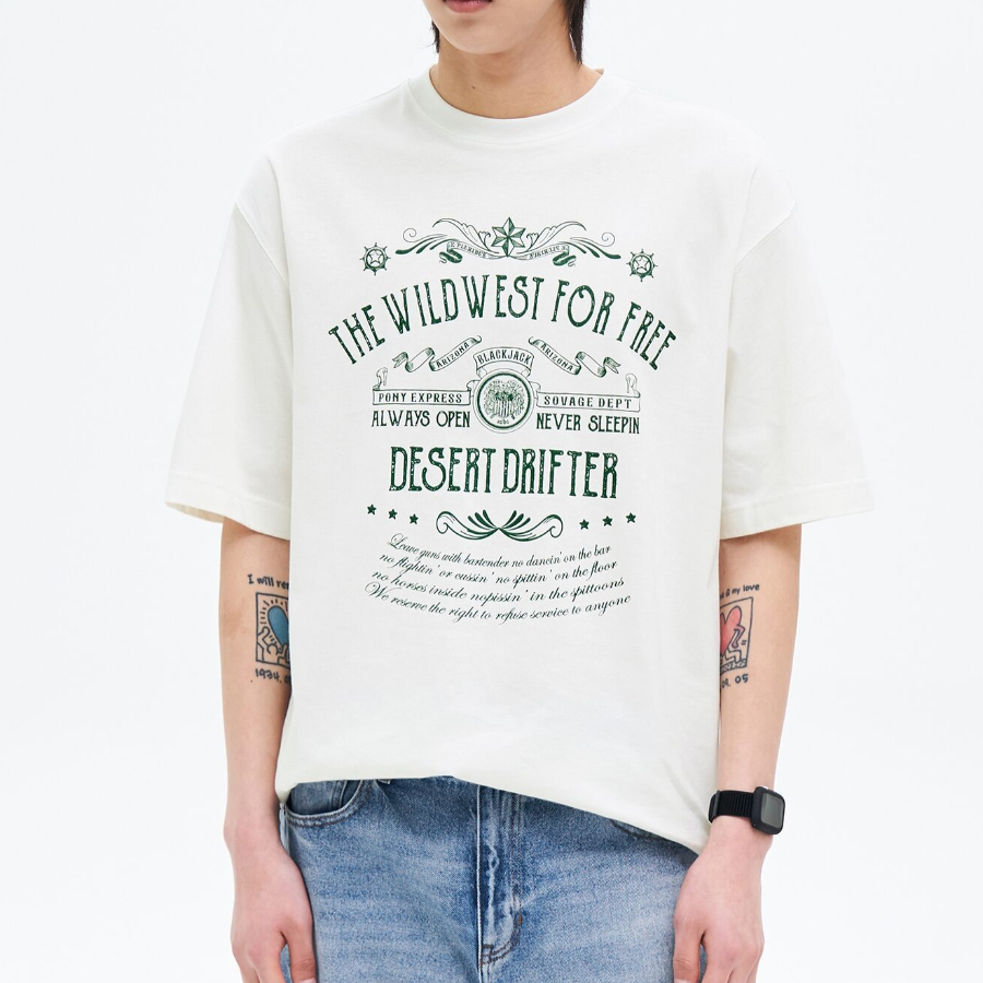 8 seconds Western Graphic T-shirt — White