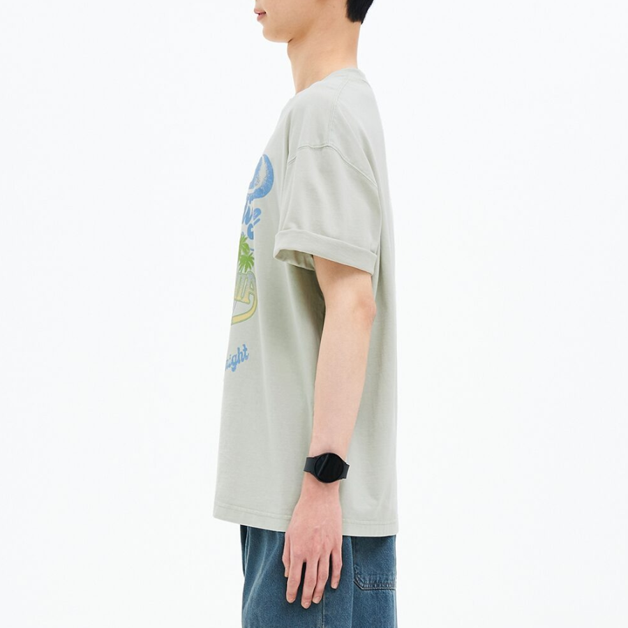 8 seconds Tropical Garment Dyed T-shirt — Light Green